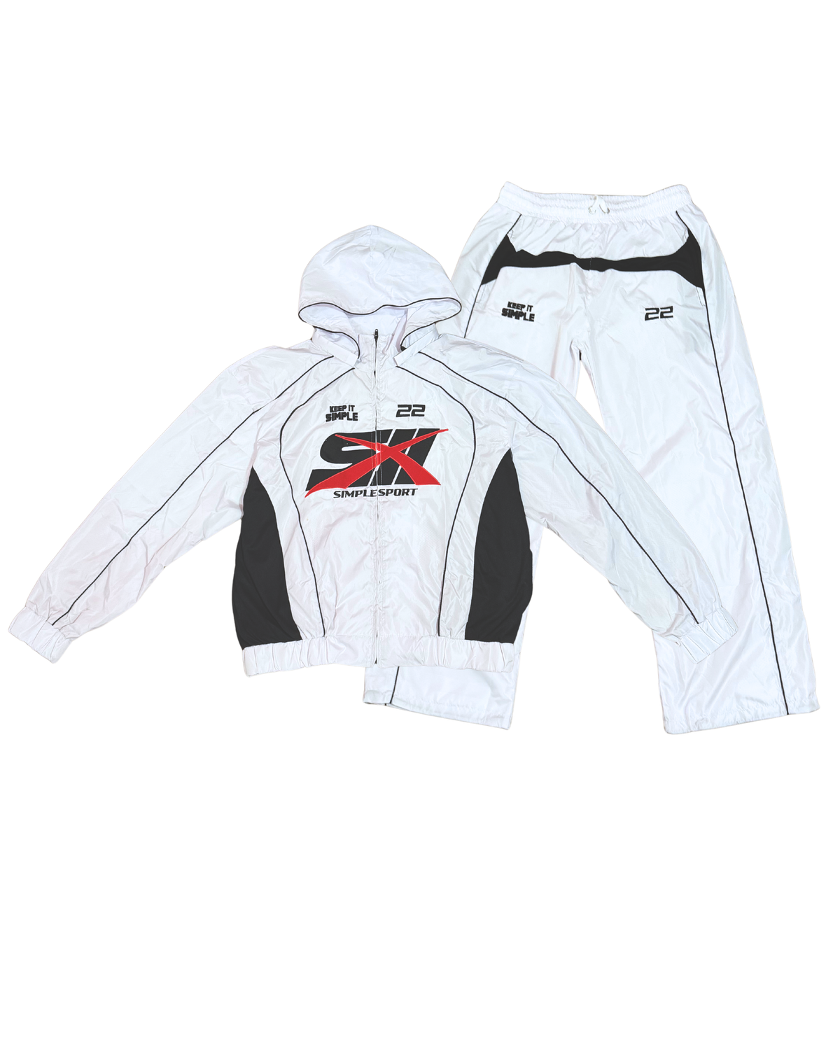 White/Black Simple Sport Tracksuit (PRE-ORDER)