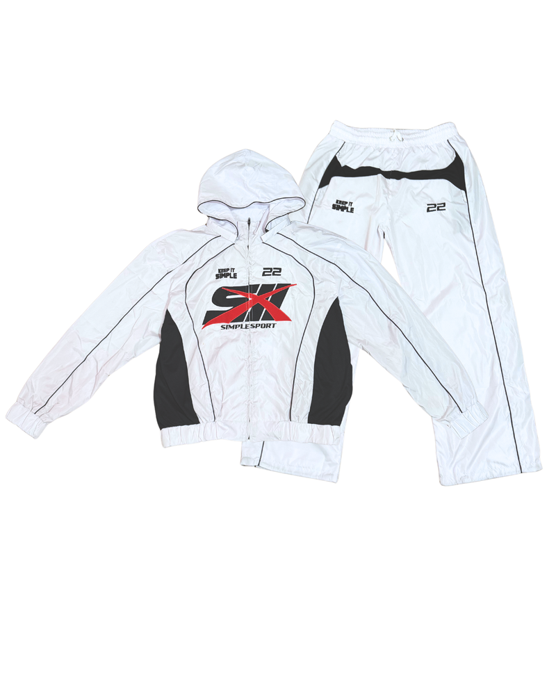 White/Black Simple Sport Tracksuit (PRE-ORDER)